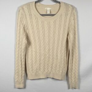 H&M Beige Cable Knit Sweater. Womens‎ Size Medium. Perfect for the holidays